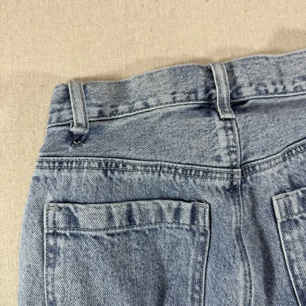 Kendall & Kylie Wide Leg Cargo Denim Jeans Light Wash High Waisted Flare 22W XXS